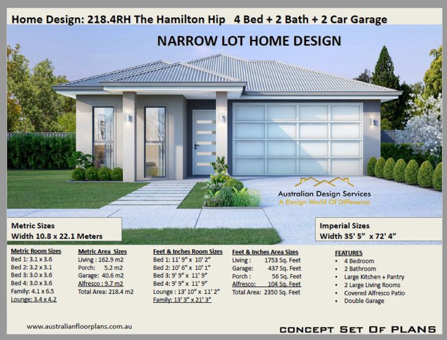 4 Bed Room House Plan for Sloping Land